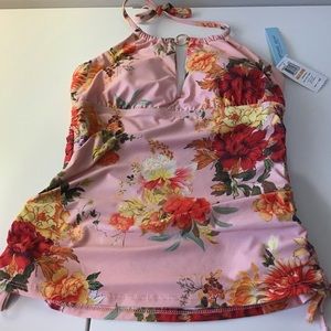 Swim Tankini Small NWT $80 Pink Red Floral